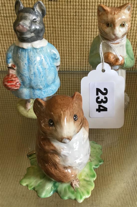 3 Beswick bunnykins figures